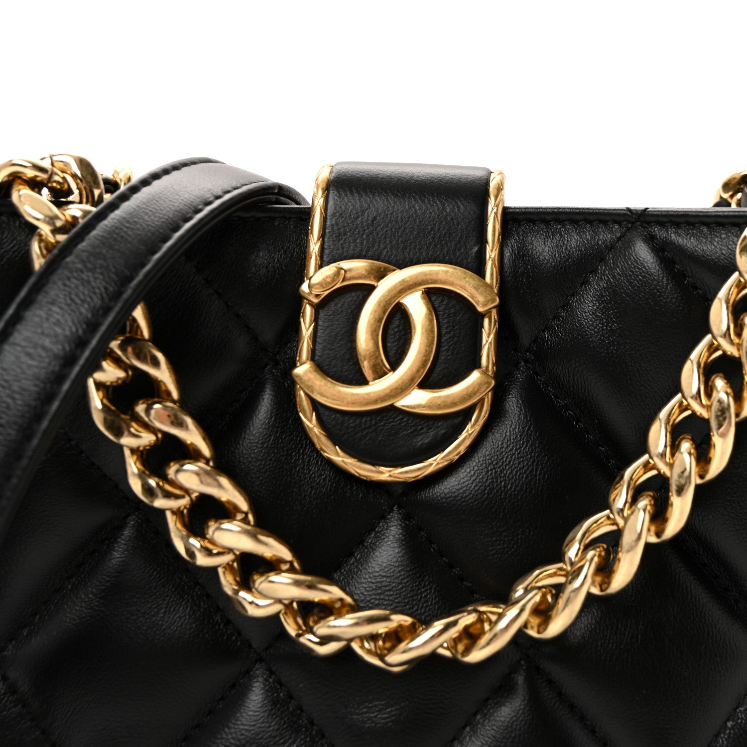 Chanel Lambskin Quilted Small Chain Hobo Black 8 of 11