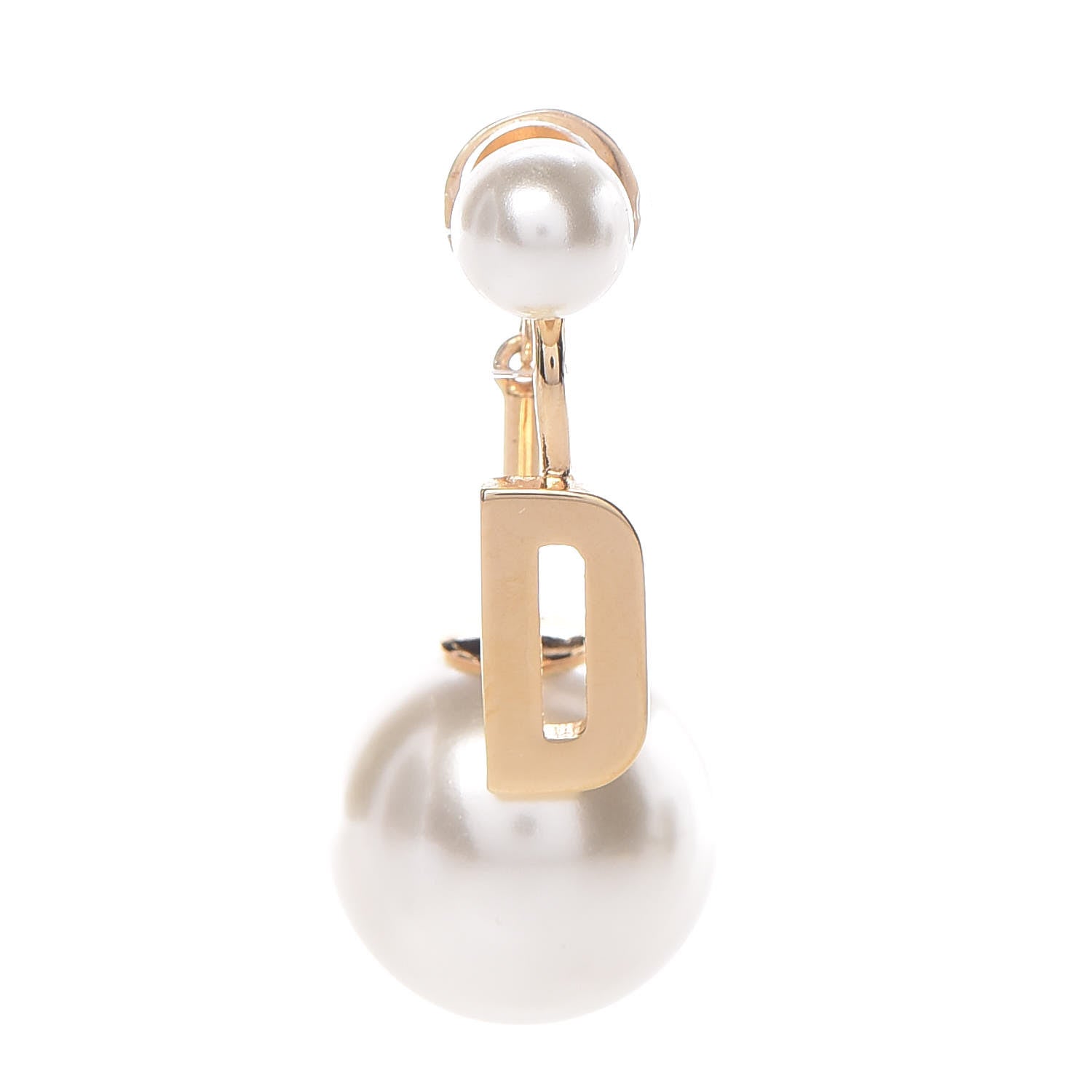 Christian Dior Pearl My ABCDior Tribale Earring Gold 1 of 5