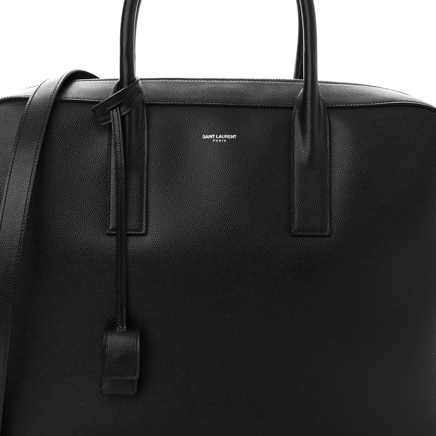 Saint Laurent Grain de Poudre Medium Museum Briefcase Black 8 of 10