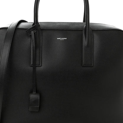 Saint Laurent Grain de Poudre Medium Museum Briefcase Black 8 of 10