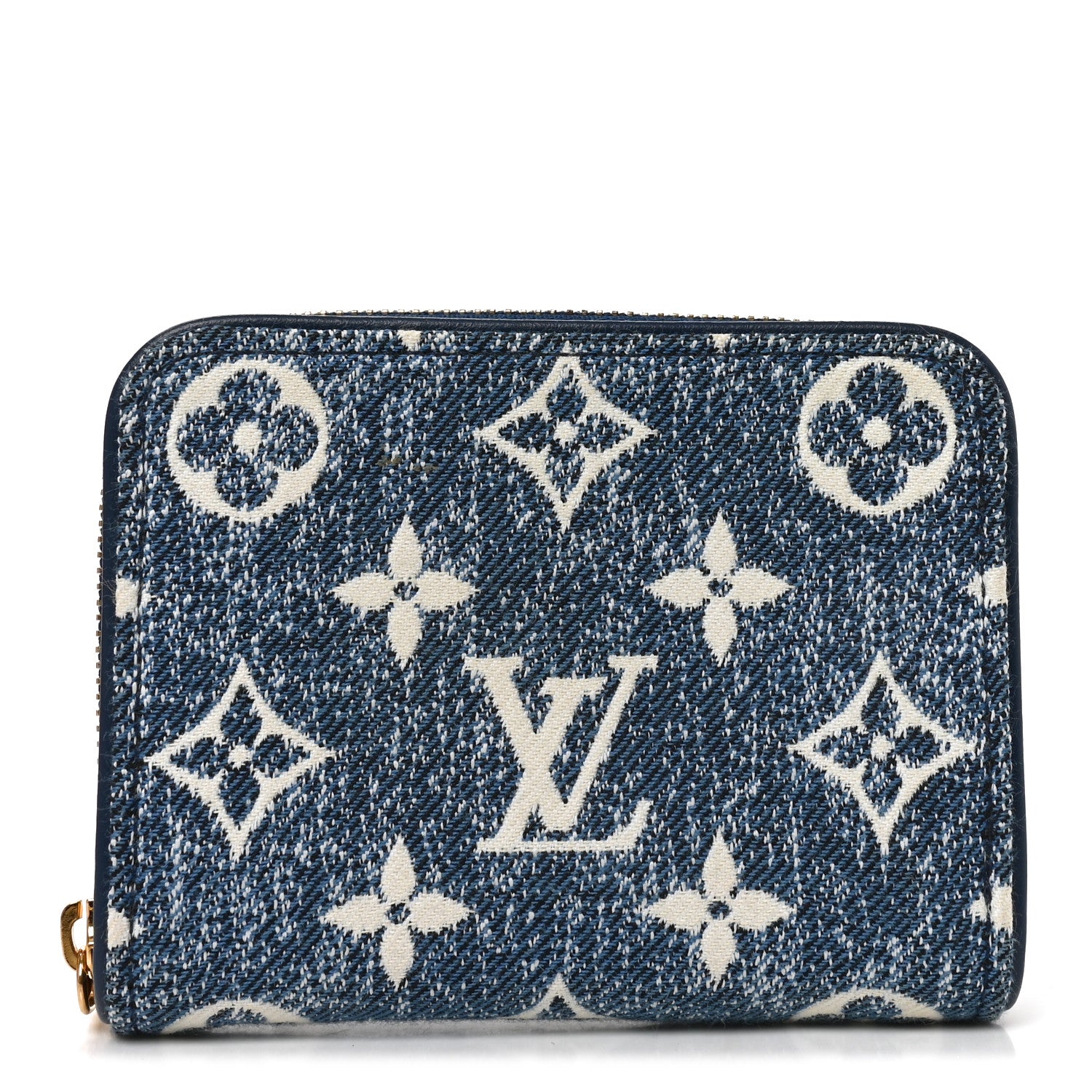 Louis Vuitton Denim Monogram Jacquard Zippy Coin Purse Bleu 1 of 7