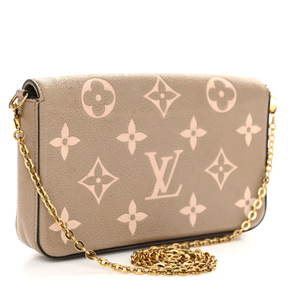 Louis Vuitton Empreinte Monogram Giant Felicie Pochette Tourterelle Creme 3 of 13