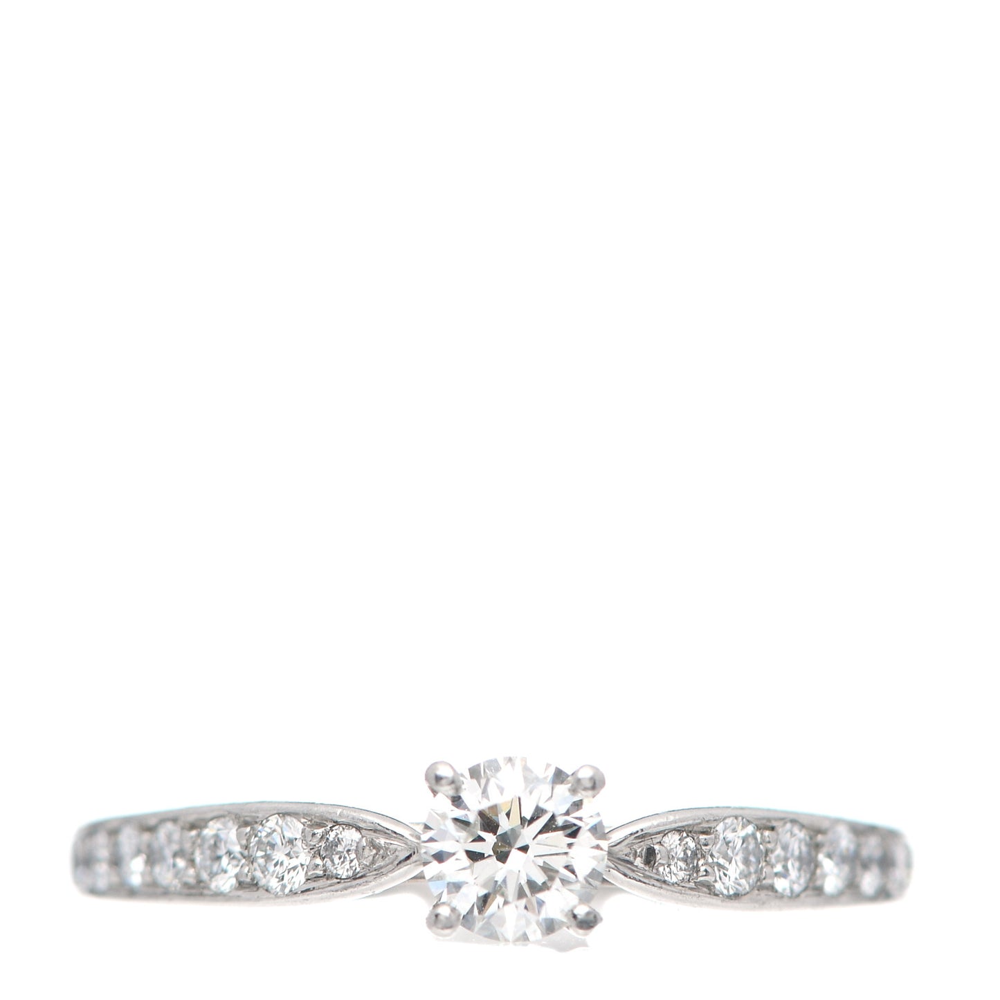 Platinum Diamond .24ct Round Brilliant Harmony Engagement Ring 49 4.75