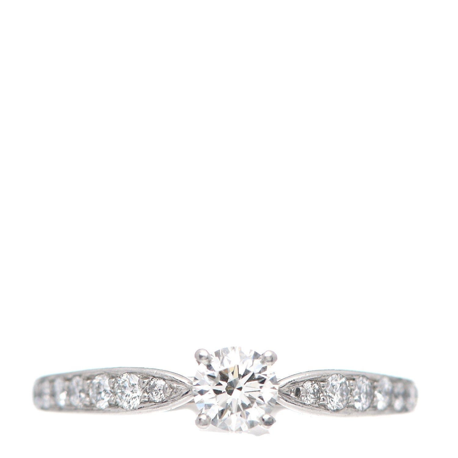 Tiffany Platinum Diamond .24ct Round Brilliant Harmony Engagement Ring 49 4.75 1 of 5