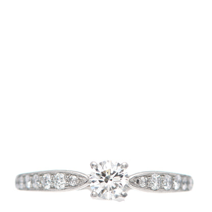 Tiffany Platinum Diamond .24ct Round Brilliant Harmony Engagement Ring 49 4.75 1 of 5