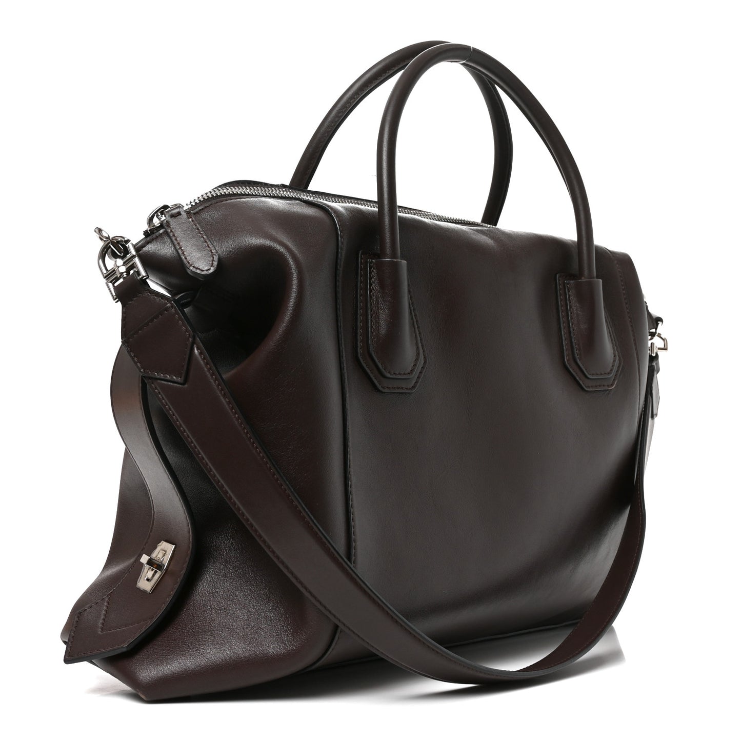 Smooth Calfskin Medium Soft Antigona Aubergine