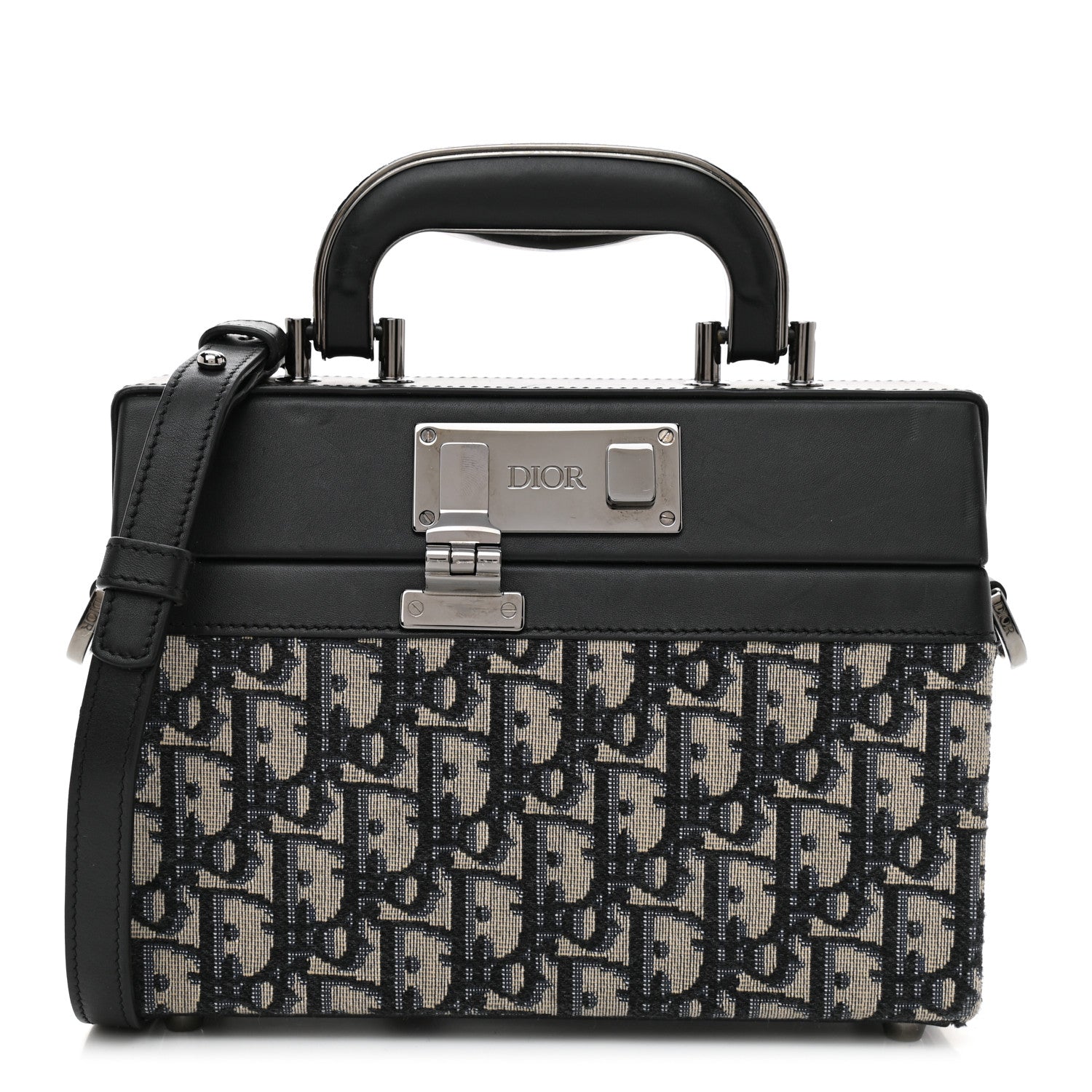 Christian Dior Oblique Lock Handle Bag Black 1148753 – FASHIONPHILE