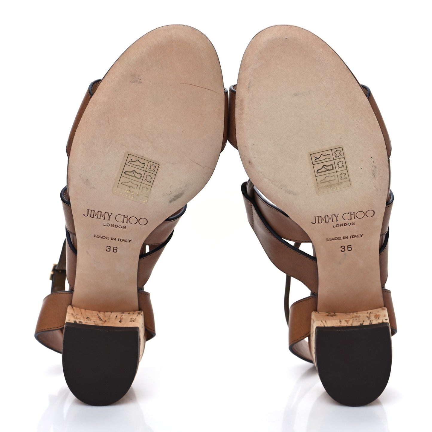Calfskin Margo Laced Sandals 36 Brown