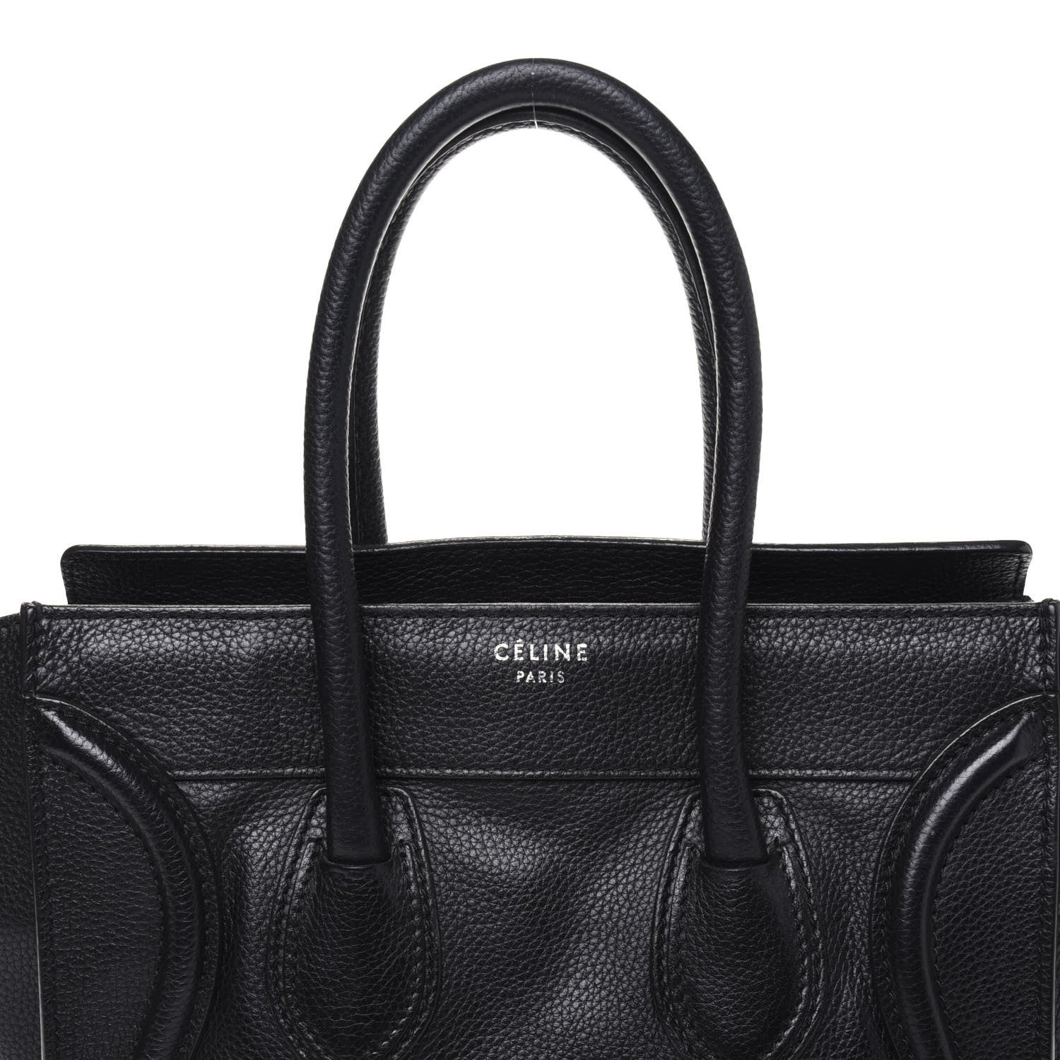 Celine Drummed Calfskin Micro Luggage Black 21 of 26