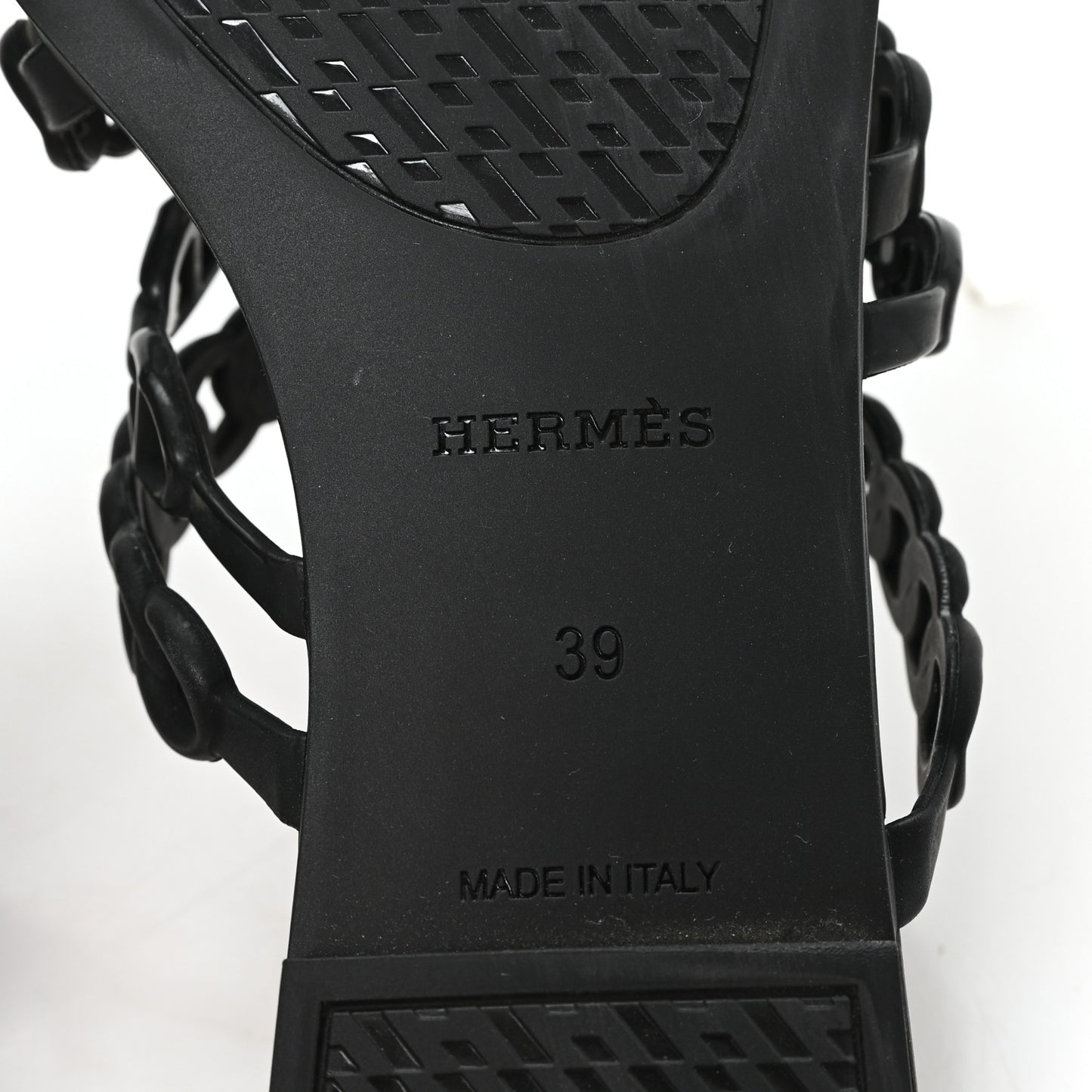 Rubber Chaine d'Ancre Nude Sandals 39 Black