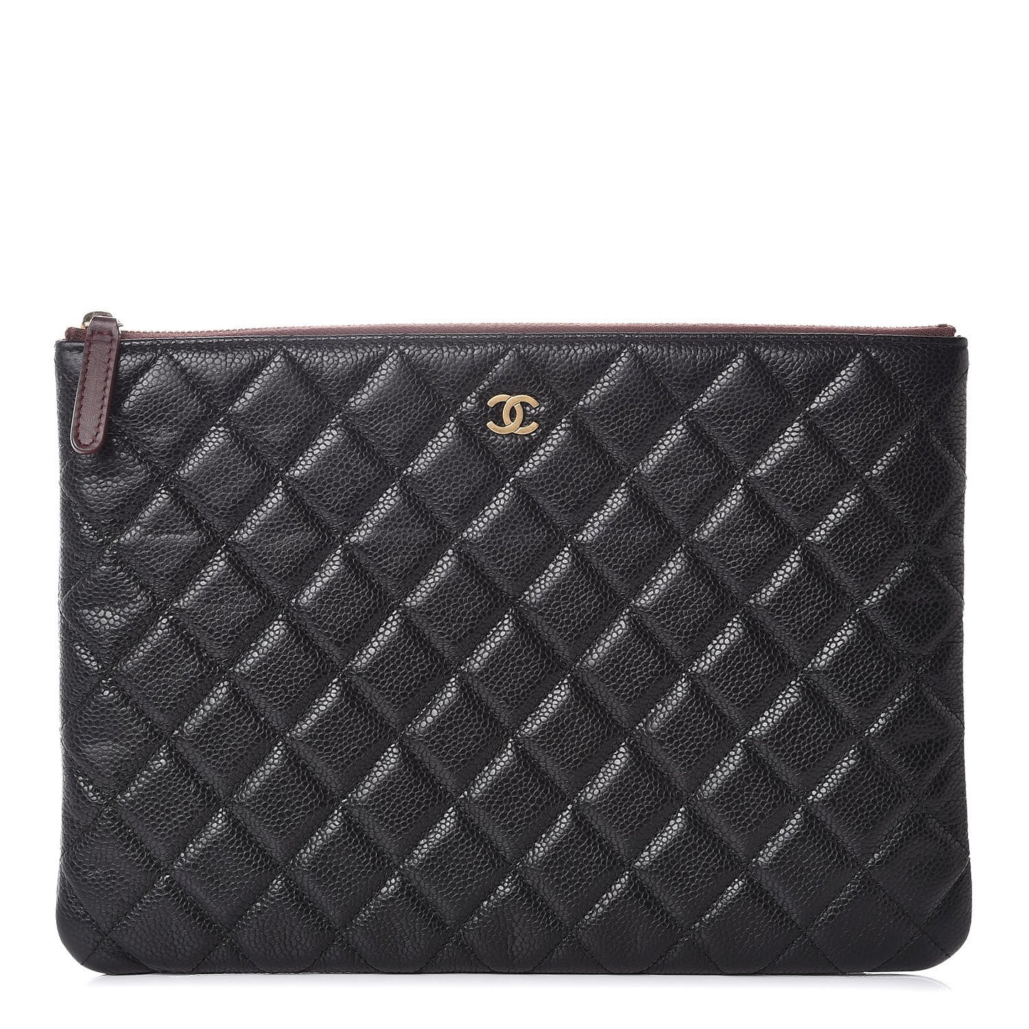 Caviar Quilted Medium Cosmetic Case Black