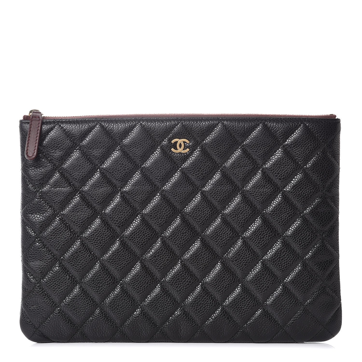 Chanel Caviar Quilted Medium Cosmetic Case Black 1 of 8