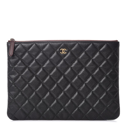 Chanel Caviar Quilted Medium Cosmetic Case Black 1 of 8