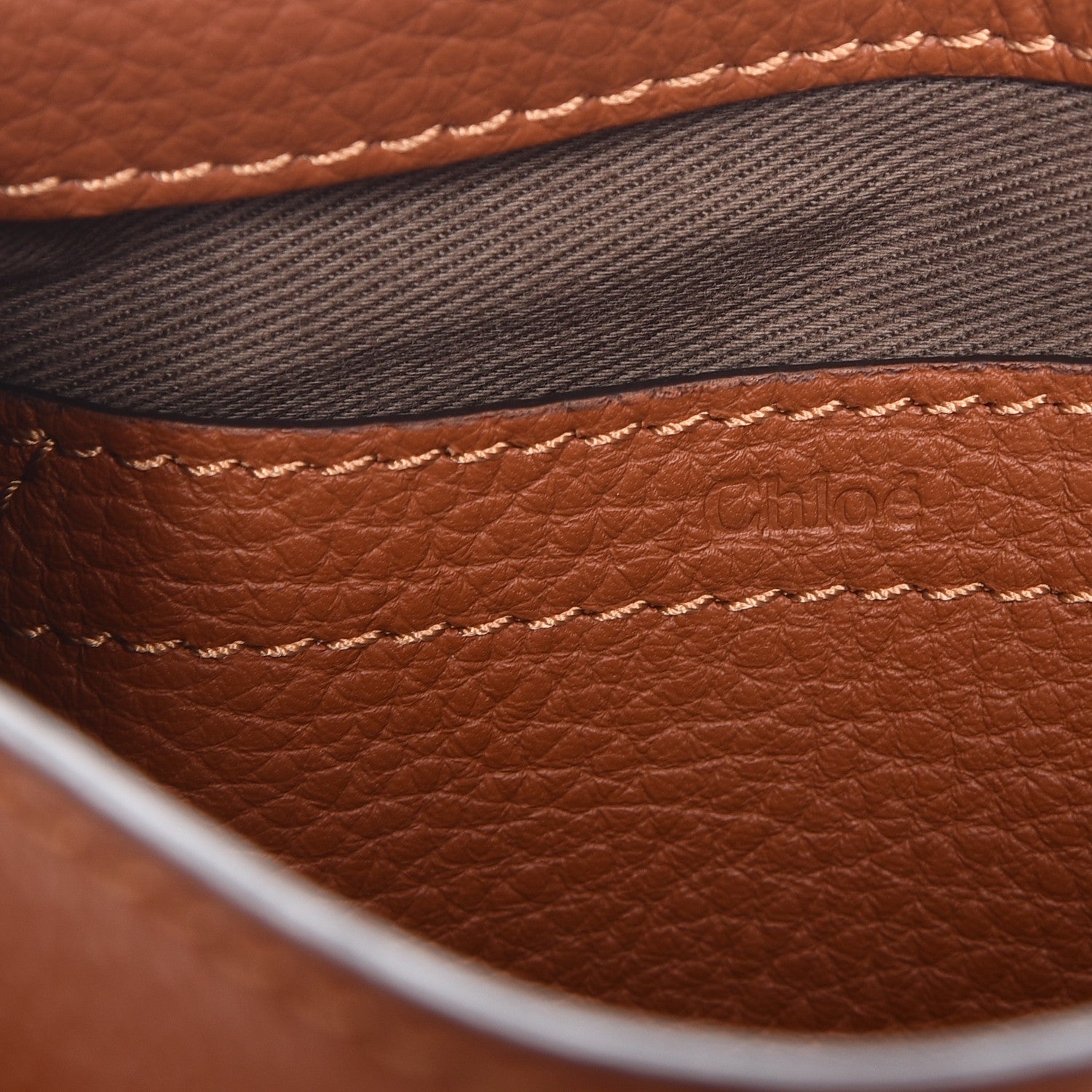 Chloe Calfskin Mini Marcie Round Crossbody Bag Tan 6 of 8