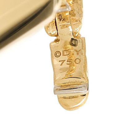 David Yurman 18K Yellow Gold Diamond Lexington Barrel Amulet Pendant 4 of 4