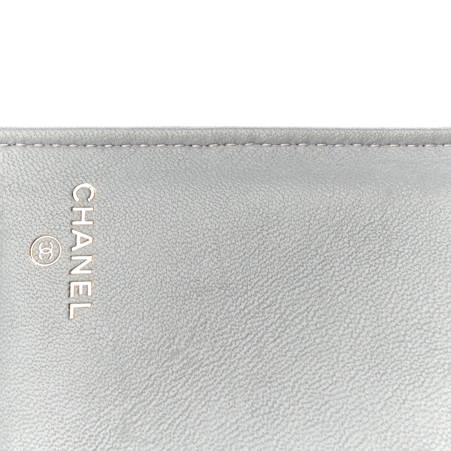 Lambskin Quilted Medium Boy Flap Wallet Grey