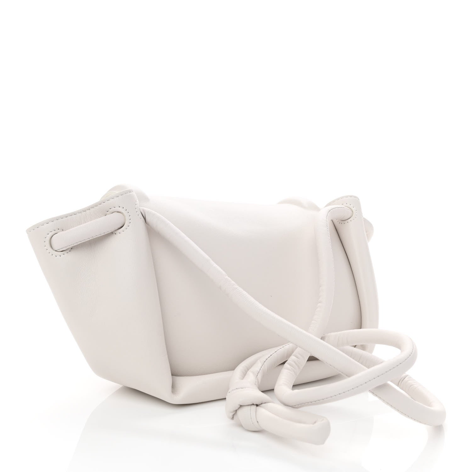 Bottega Veneta Lambskin Small Beak Triangle Flap Shoulder Bag Chalk 2 of 6
