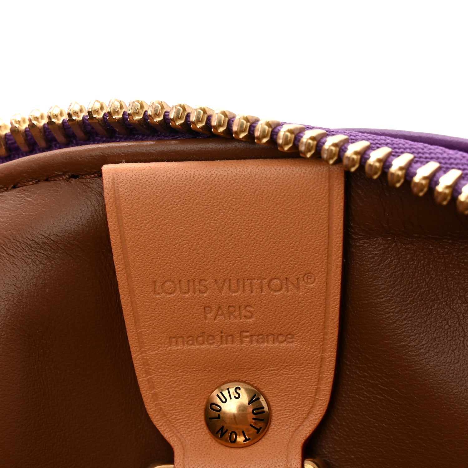 Louis Vuitton Calfskin Embroidered Monogram Speedy P9 Bandouliere 30 Golden Lotus Purple 15 of 21
