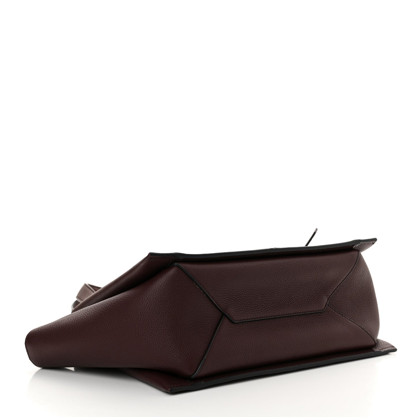 Baby Grained Calfskin Small Tri-Fold Bag Burgundy