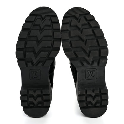 Louis Vuitton Patent Territory Flat Ranger Boots 38 Black 7 of 12