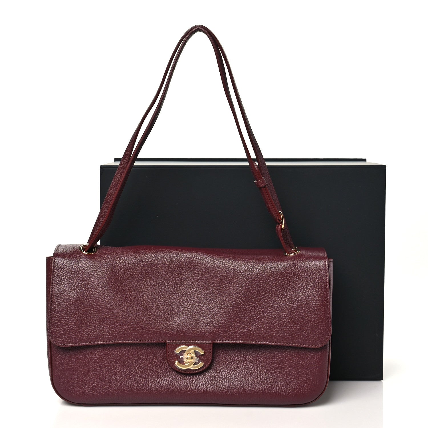 Chanel Grained Calfskin Small Souplissimo Maxi Flap Burgundy 10 of 10