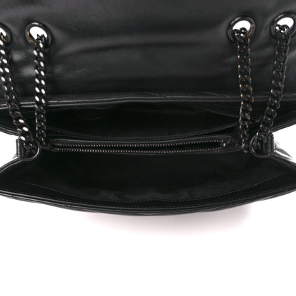 Saint Laurent Calfskin Y Quilted Monogram Monochrome Medium Loulou Chain Satchel Black 5 of 11