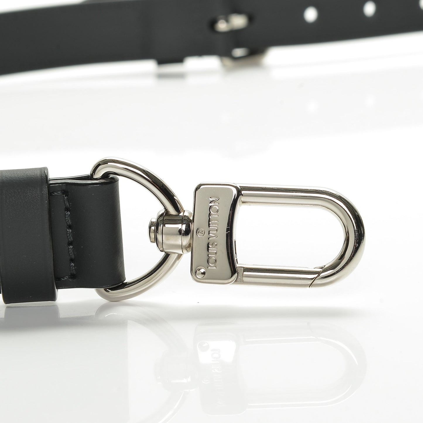 Calfskin Keepall Bandouliere Adjustable Shoulder Strap Black