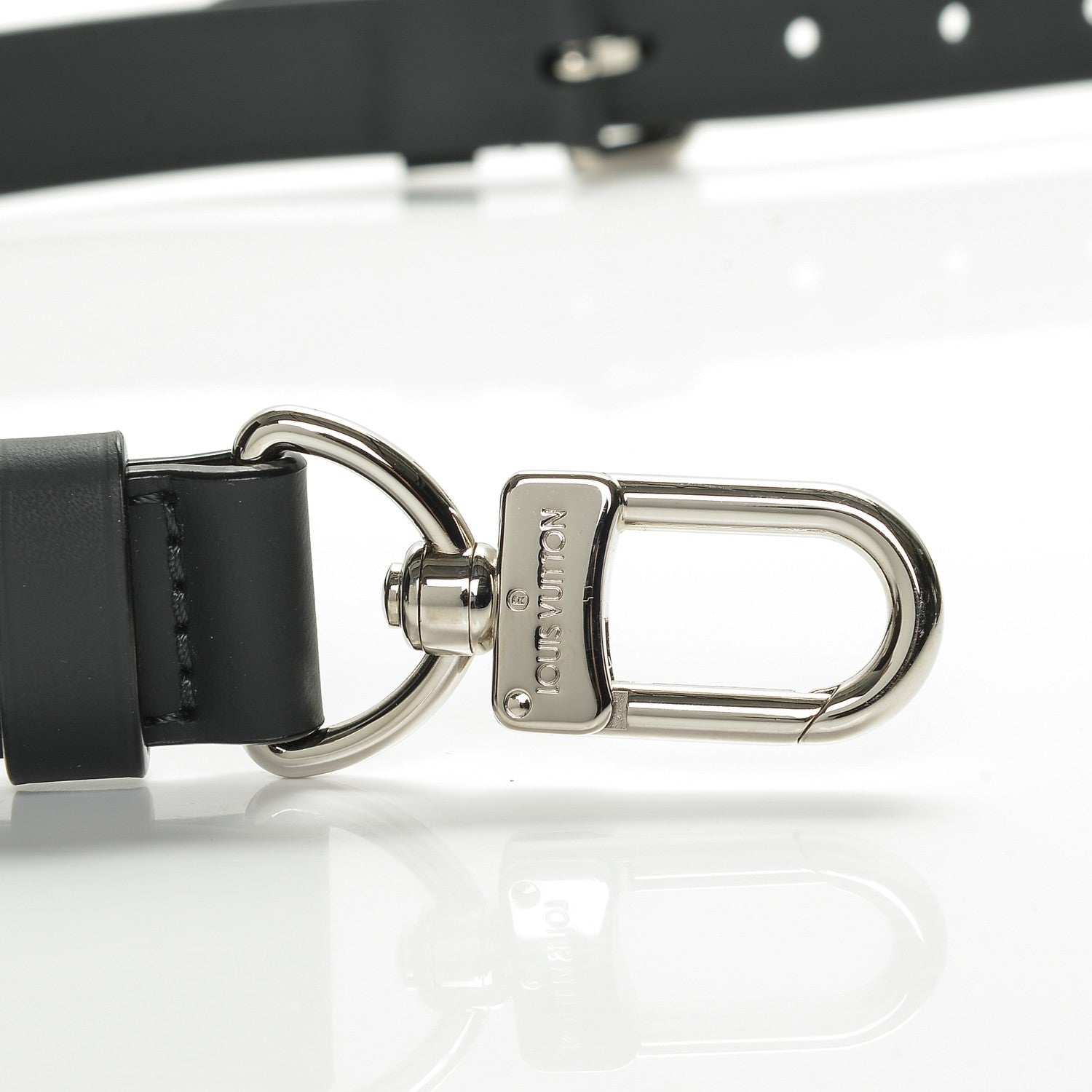 Louis Vuitton Calfskin Keepall Bandouliere Adjustable Shoulder Strap Black 4 of 5