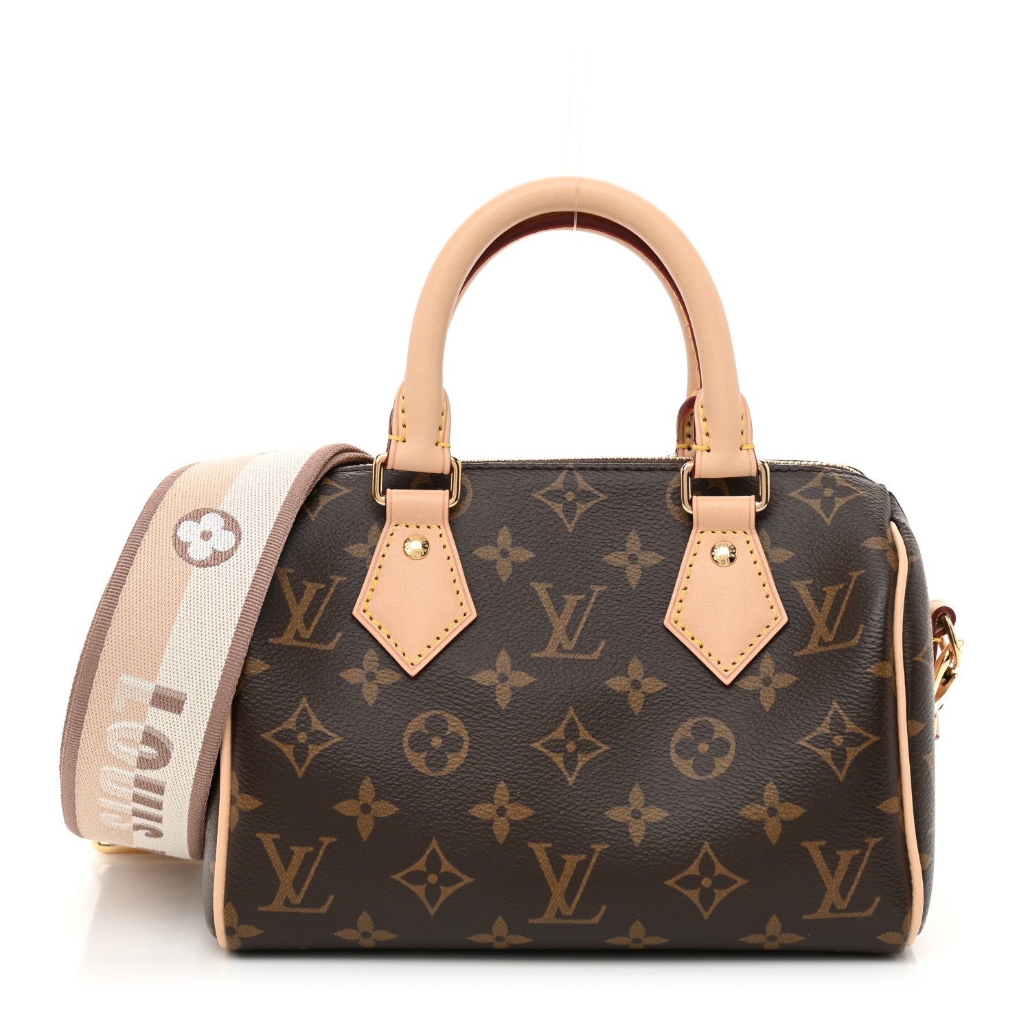 Louis Vuitton Monogram Speedy Bandouliere 20 Beige 1 of 7