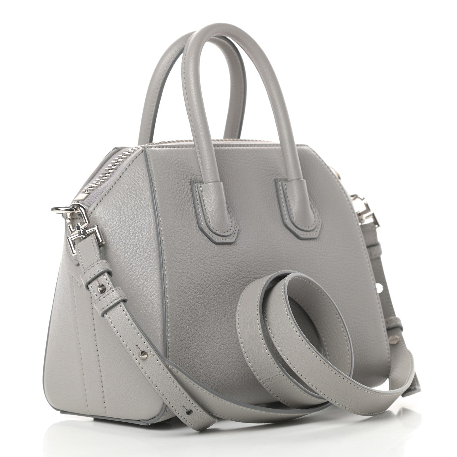 Givenchy Sugar Goatskin Mini Antigona Pearl Grey 3 of 11