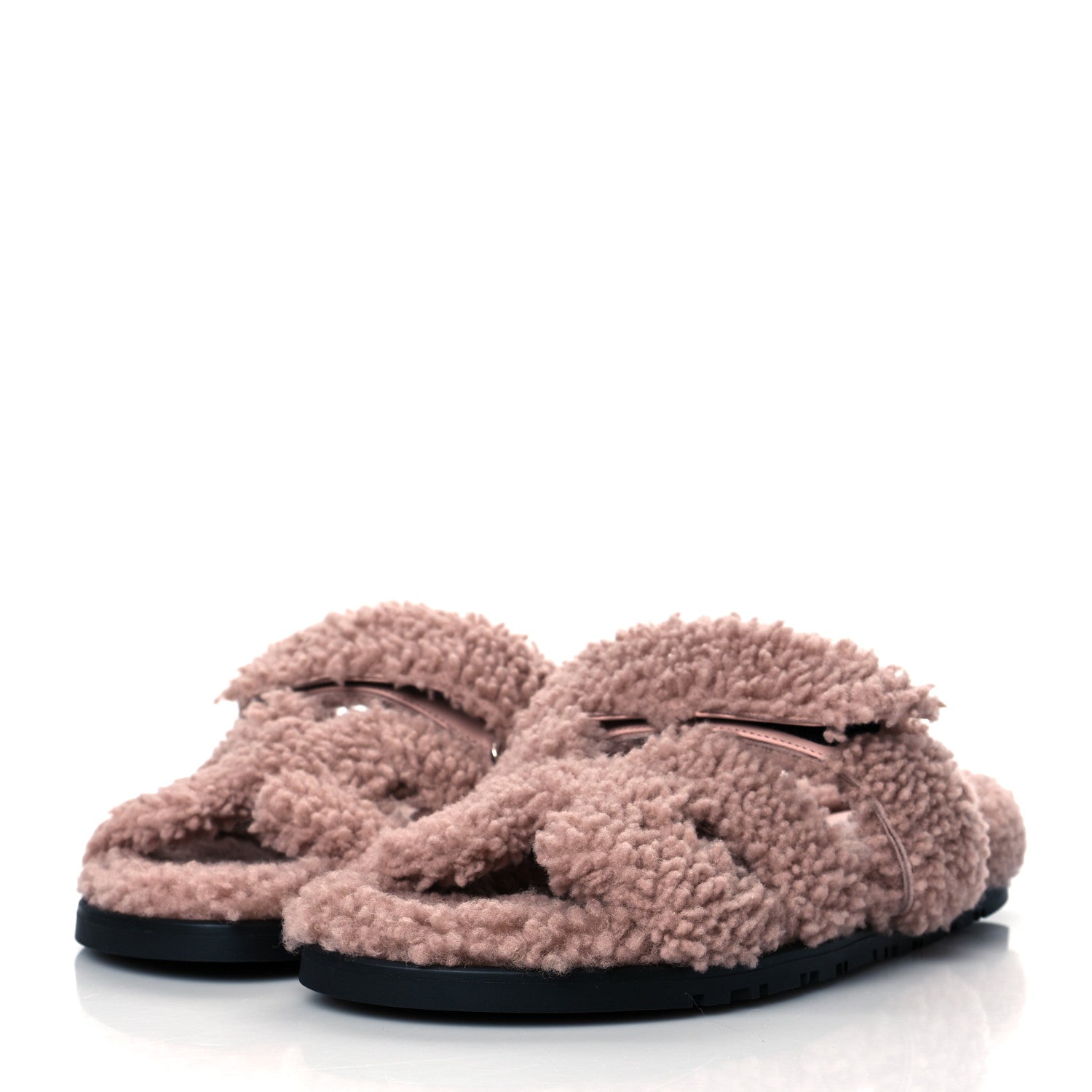 Hermes Woolskin Womens Chypre Sandals 36 Bois De Santal 3 of 8