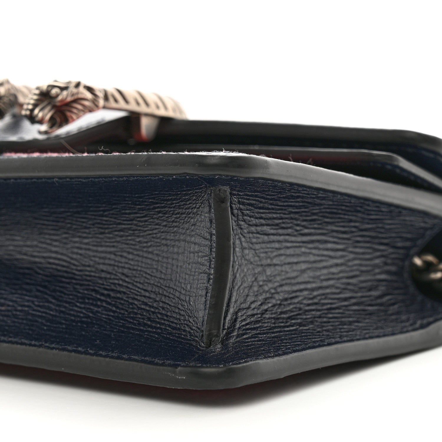 Gucci Lanzo Stretch Cord Azalea Calfskin Super Mini Dionysus Shoulder Bag Pink Blue 9 of 10