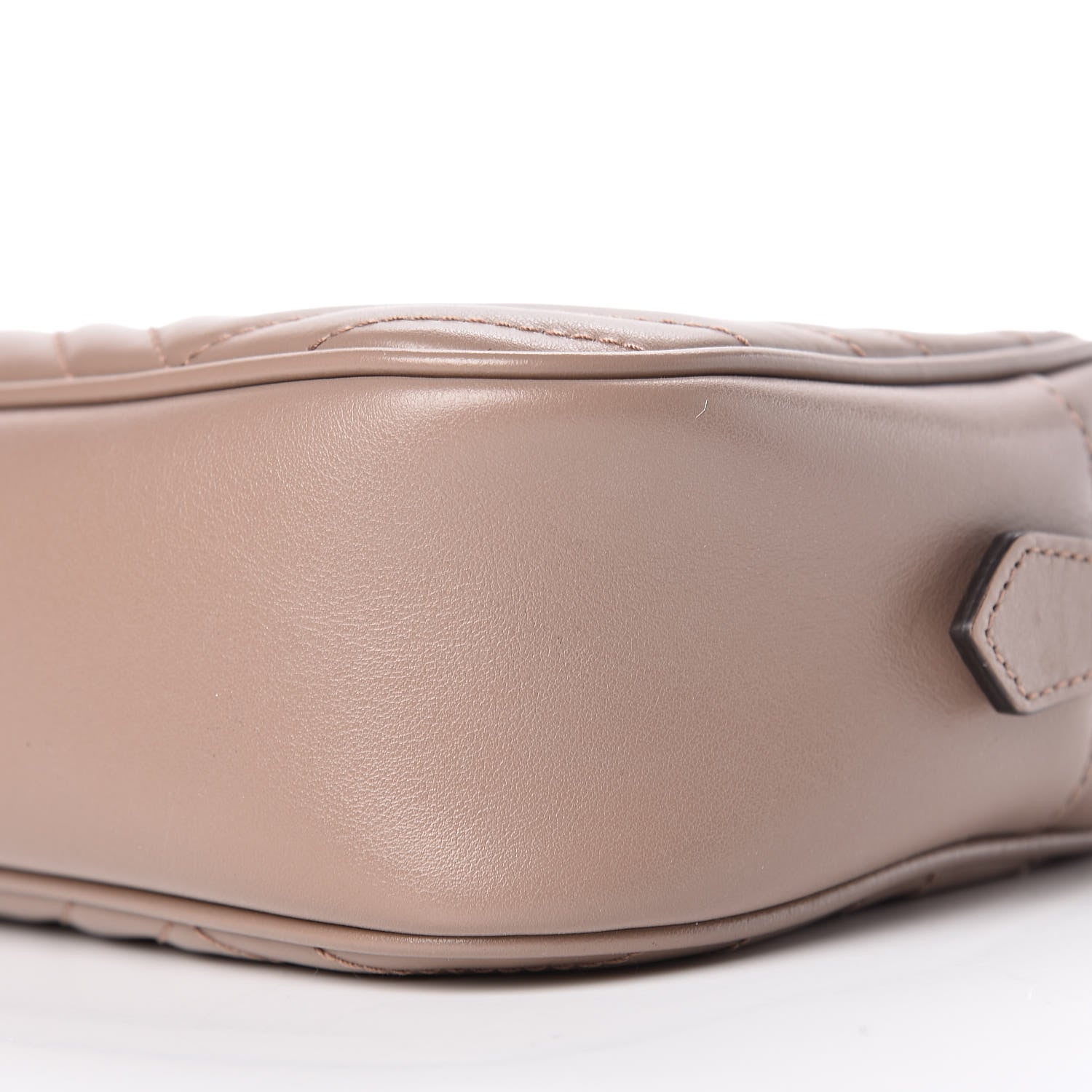 Gucci Calfskin Matelasse Small GG Marmont Chain Shoulder Bag Taupe 6 of 9