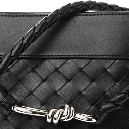 Bottega Veneta Nappa Intrecciato Andiamo Flat Messenger Black 8 of 10