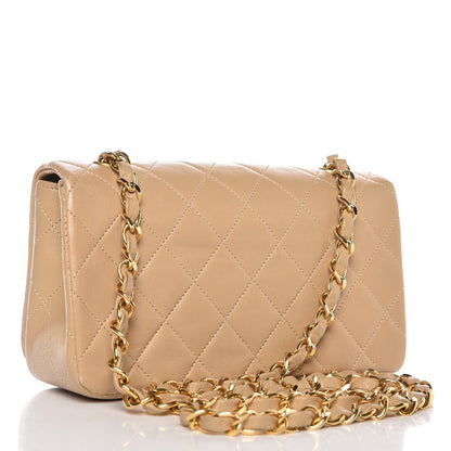 Chanel Lambskin Quilted Mini Flap Beige 3 of 11