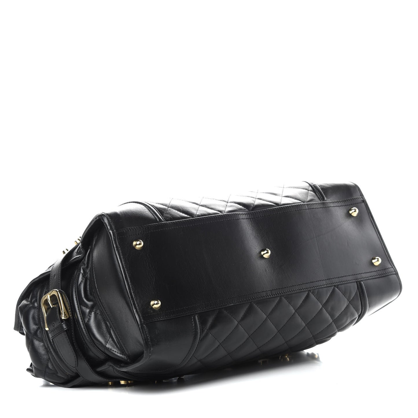 Calfskin Quilted XL Manor Tote Black