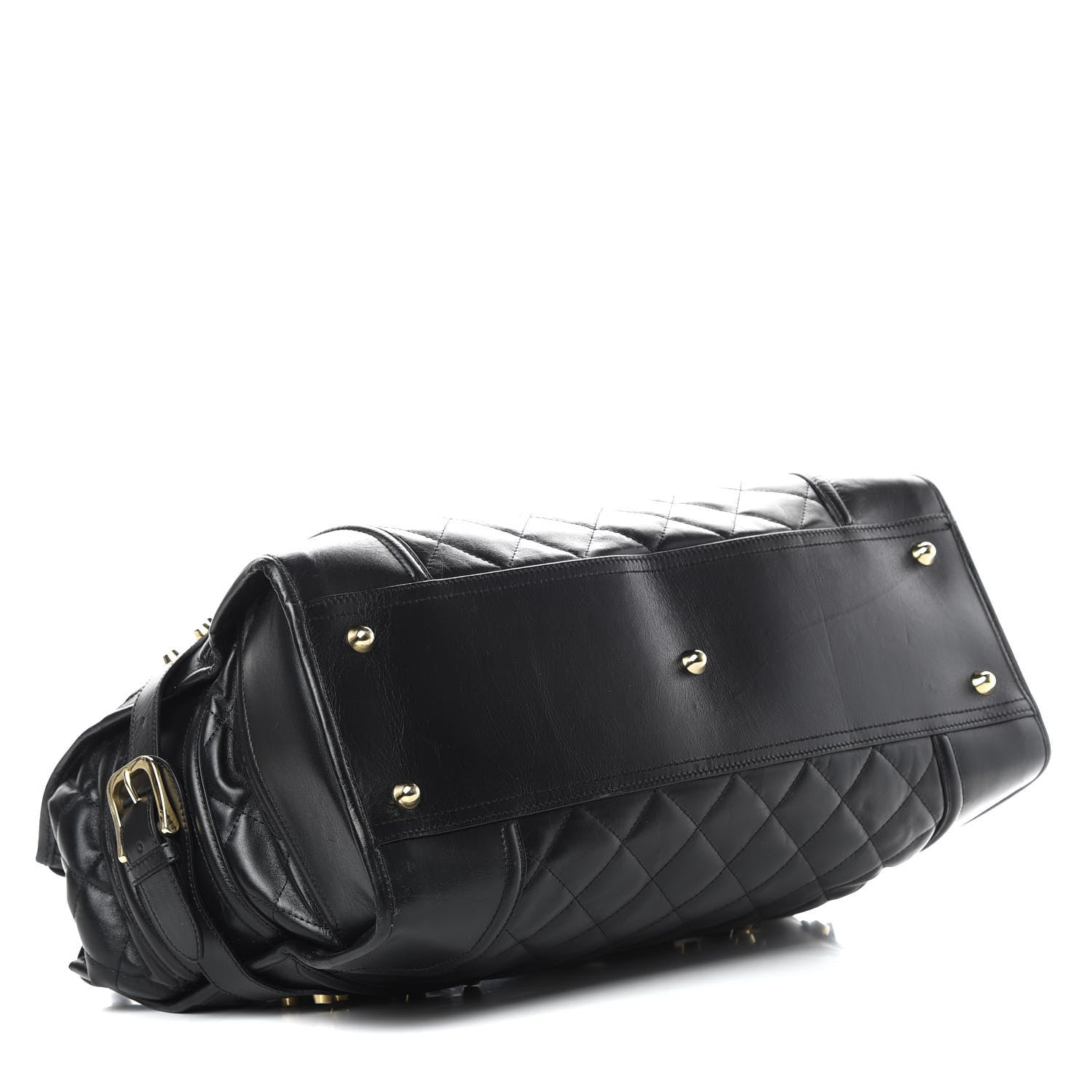 Burberry Calfskin Quilted XL Manor Tote Black 4 of 15