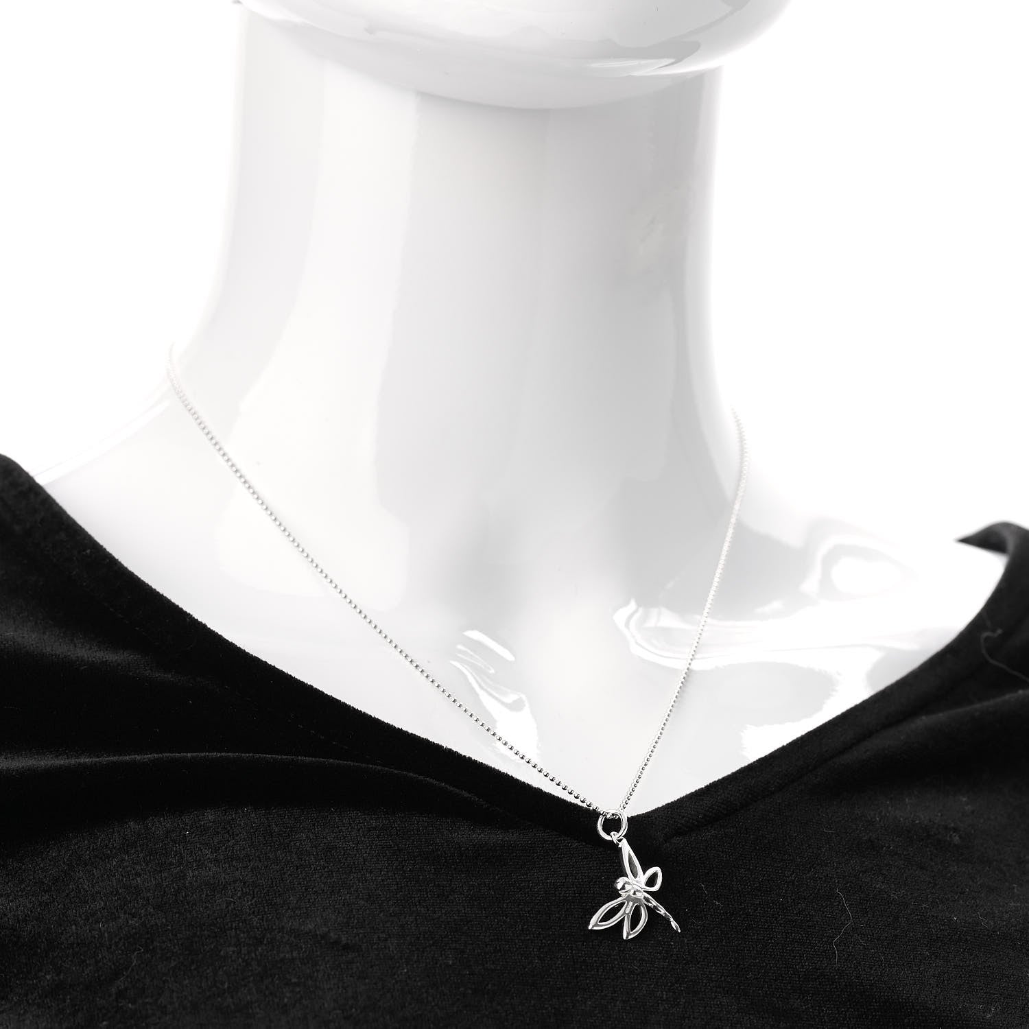 Tiffany Sterling Silver Dragonfly Pendant Necklace 2 of 6