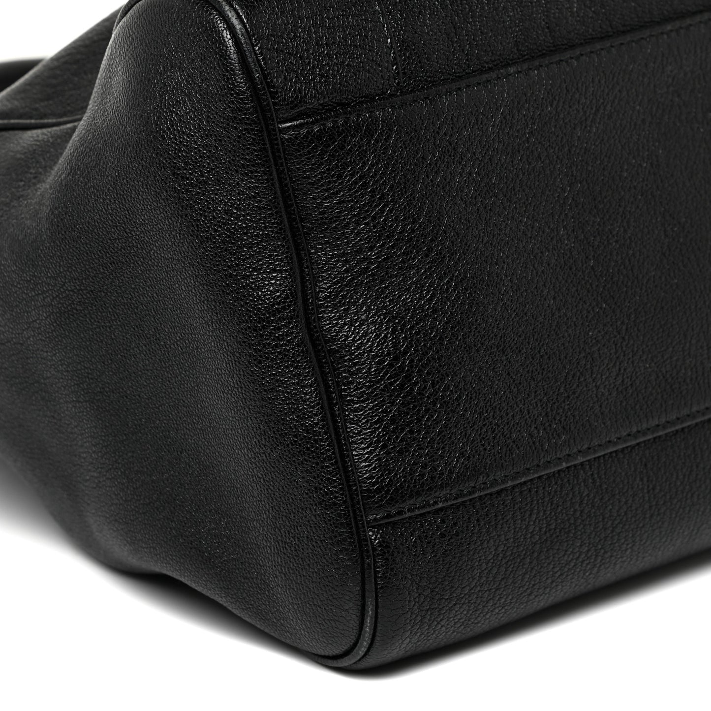 Chevre Silver Metallic Edge Hardware Velo Black