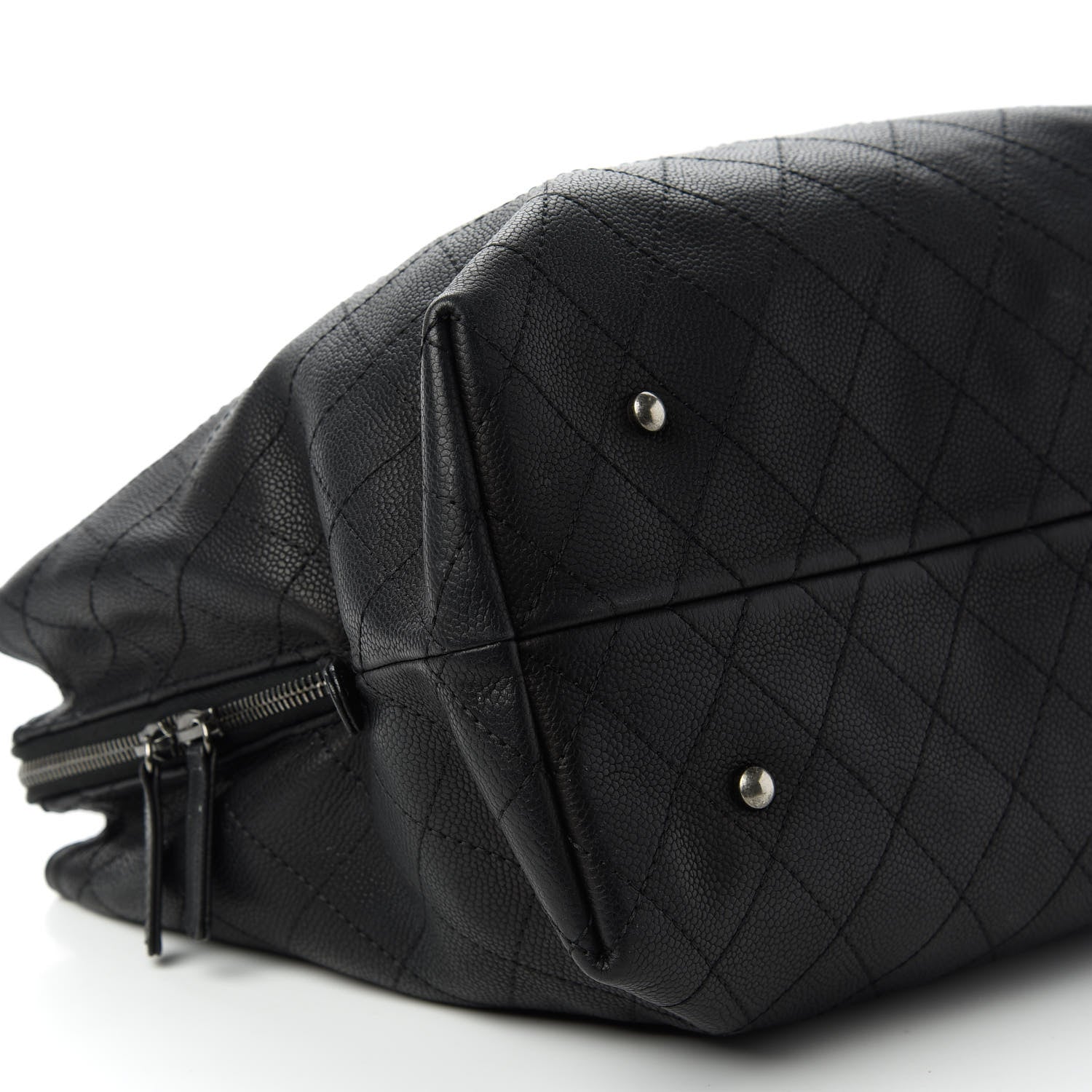 Chanel Grained Vegetal Calfskin Urban Shopping Tote Black 6 of 12