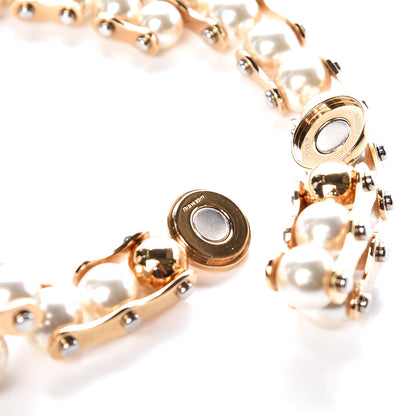 Louis Vuitton Pearl Speedy Plastron Necklace White Gold 6 of 6