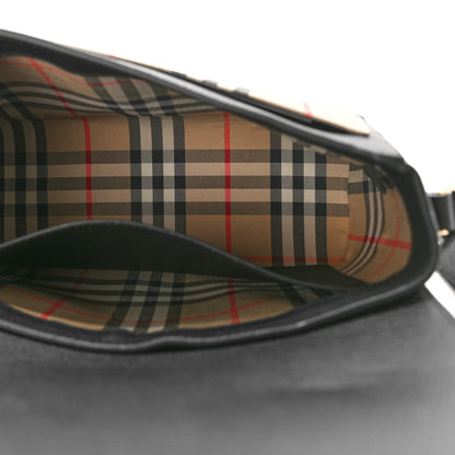 Burberry Grainy Calfskin Vintage Check Note Crossbody Bag Black 5 of 8