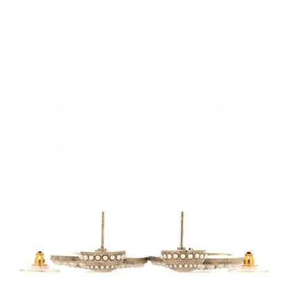 Chanel Pearl CC Drop Earrings Light Gold 4 of 12