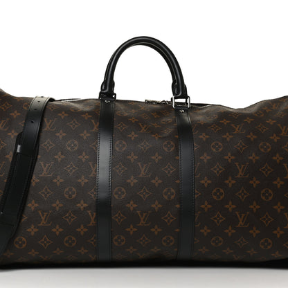 Louis Vuitton Monogram Macassar Keepall Bandouliere 55 8 of 13
