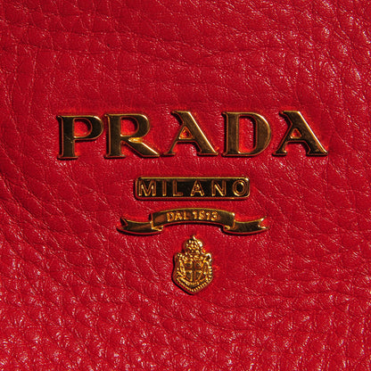 Prada Vitello Daino Tote Fuoco 7 of 11