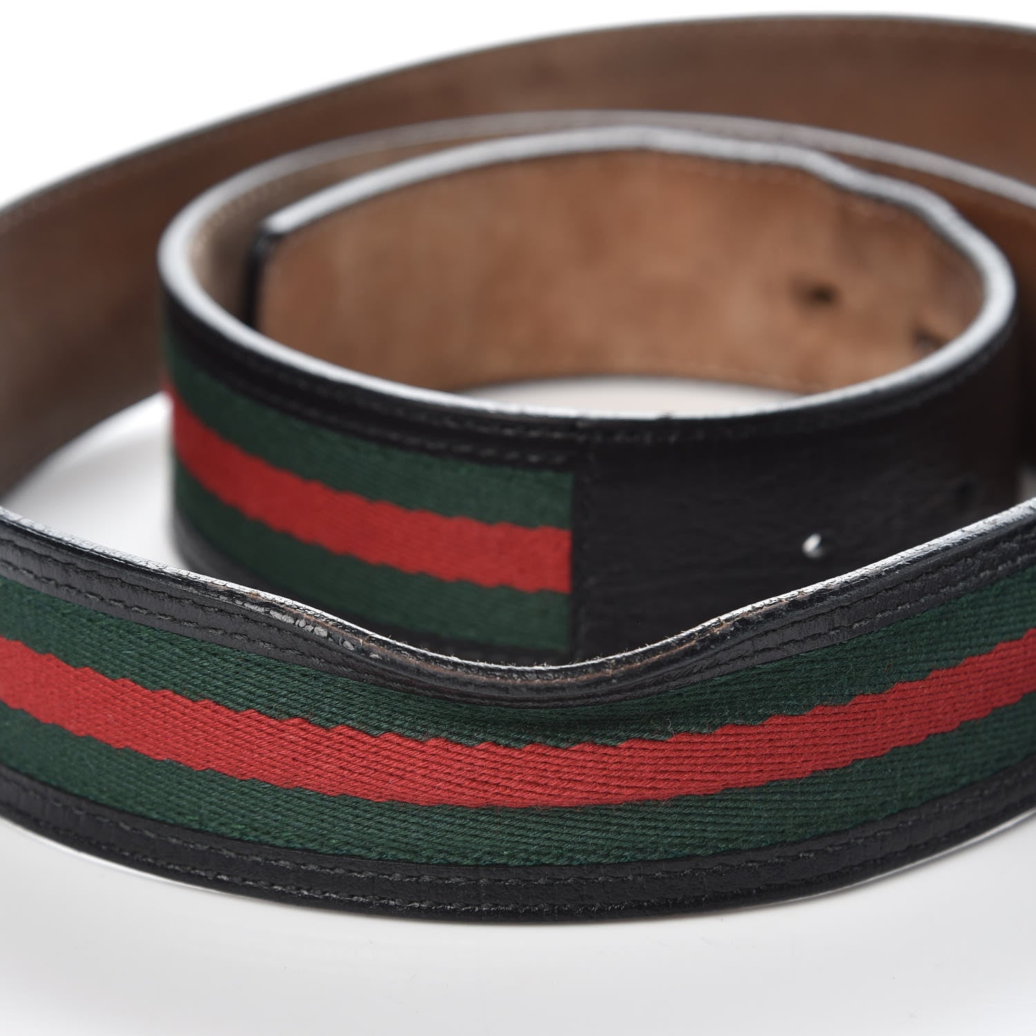 Gucci Calfskin Web Interlocking G Belt 105 42 Black 8 of 9
