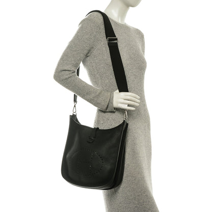 Hermes Taurillon Clemence Evelyne III PM Black 2 of 7