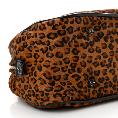 Chrome Hearts Leopard Print Hair Cross Patch Duffle Bag Black 8 of 11