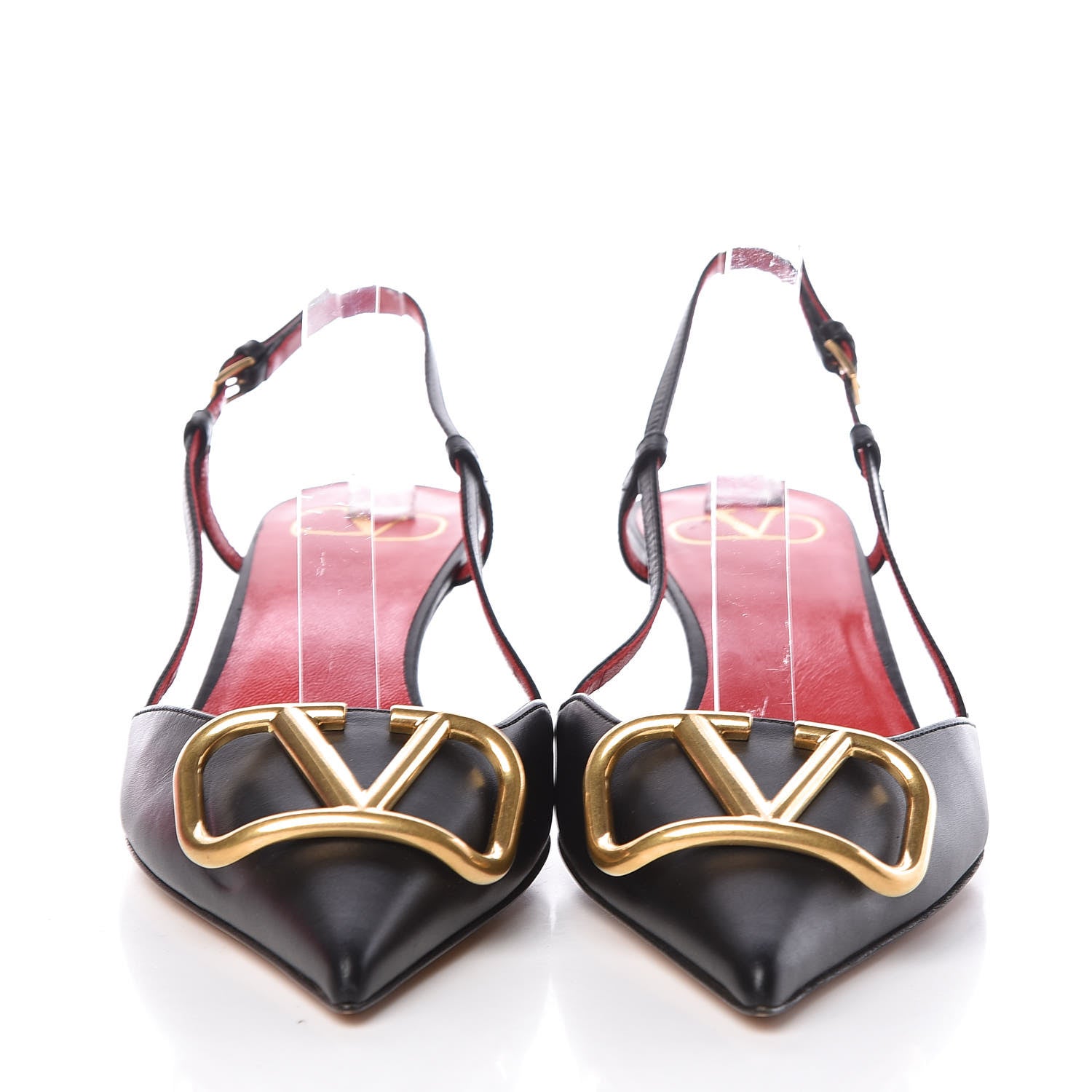Valentino Garavani Calfskin Vlogo Slingback 40mm Pumps 37.5 Black 2 of 9