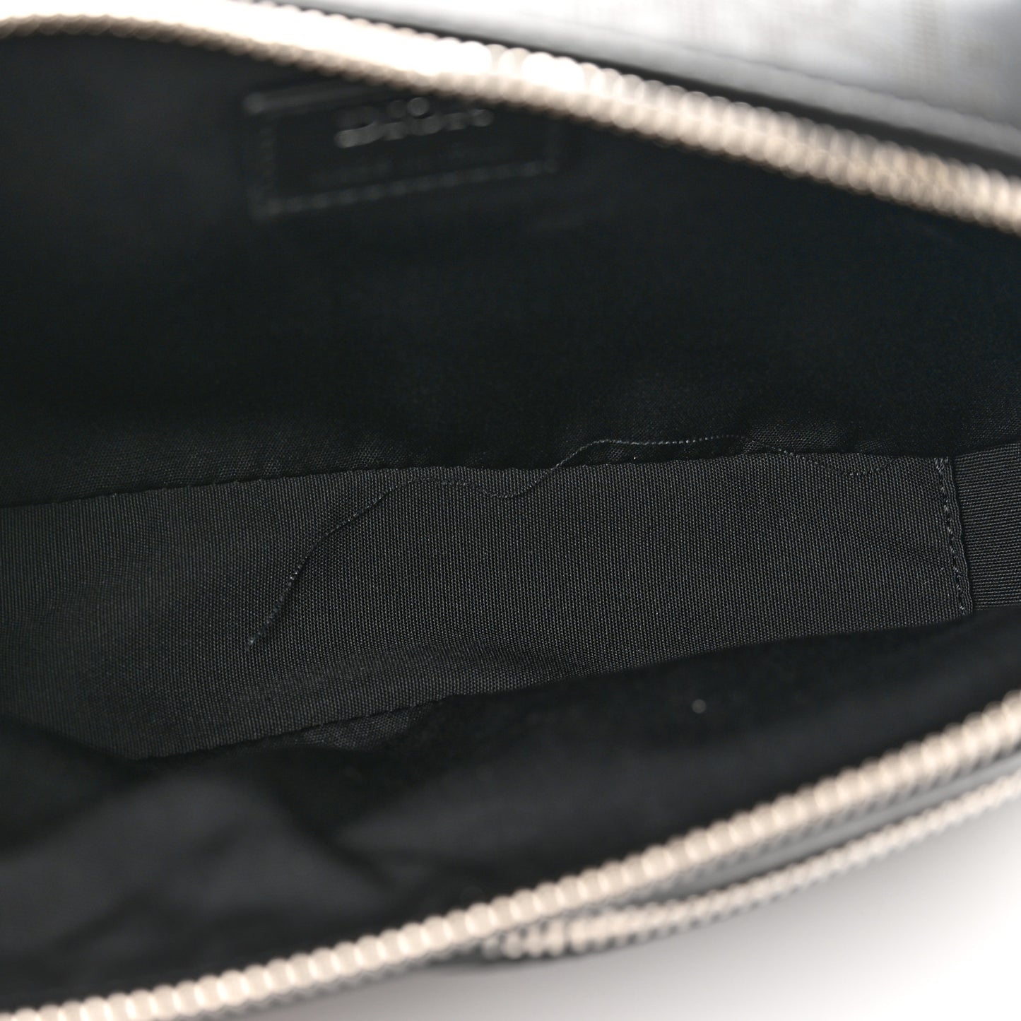 Calfskin Perforated Oblique Galaxy Safari Messenger Bag Black